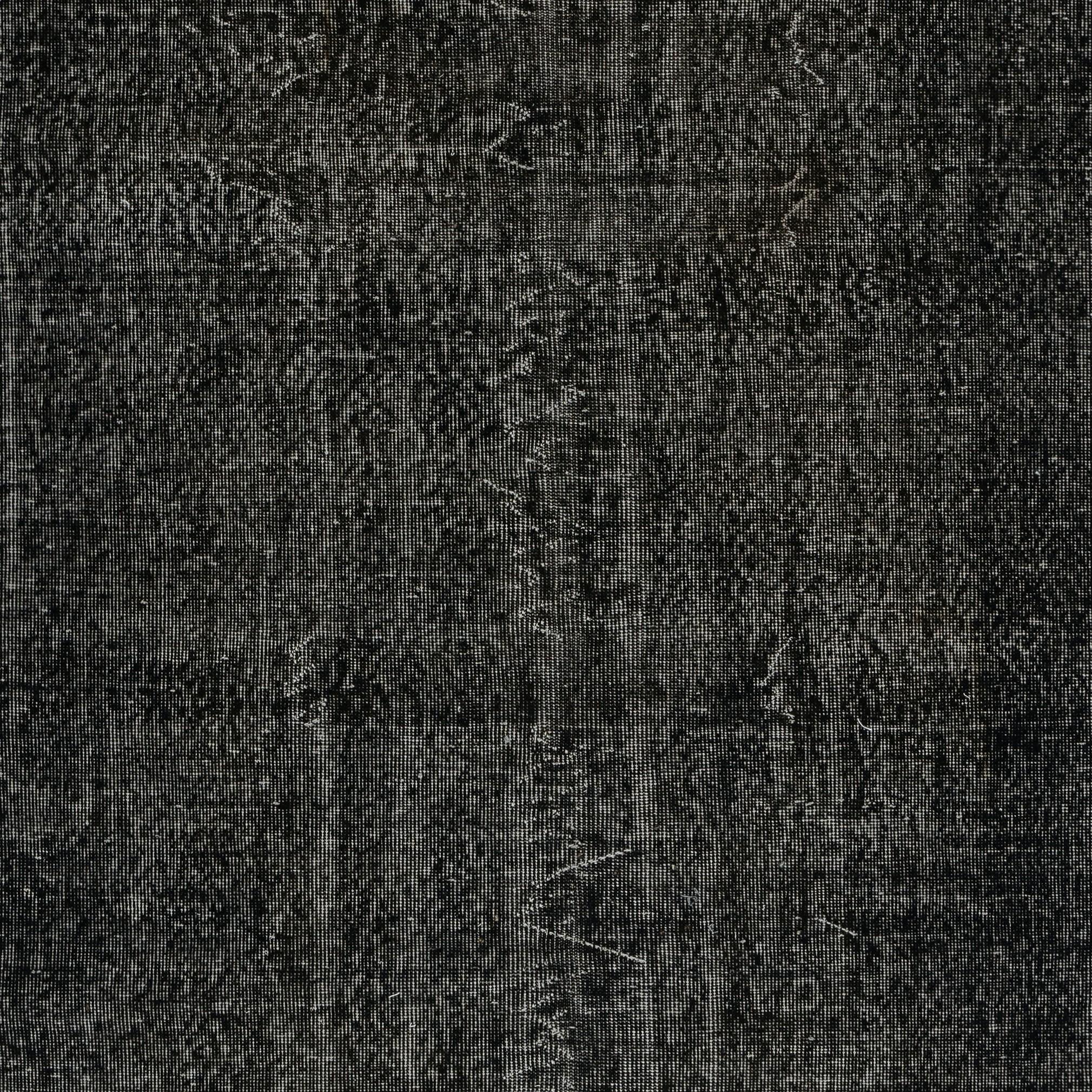 6x9.8 Ft Schwarzer türkischer Teppich für das Schlafzimmer. Handgefertigter Vintage-Teppich für das Wohnzimmer (Türkisch) im Angebot