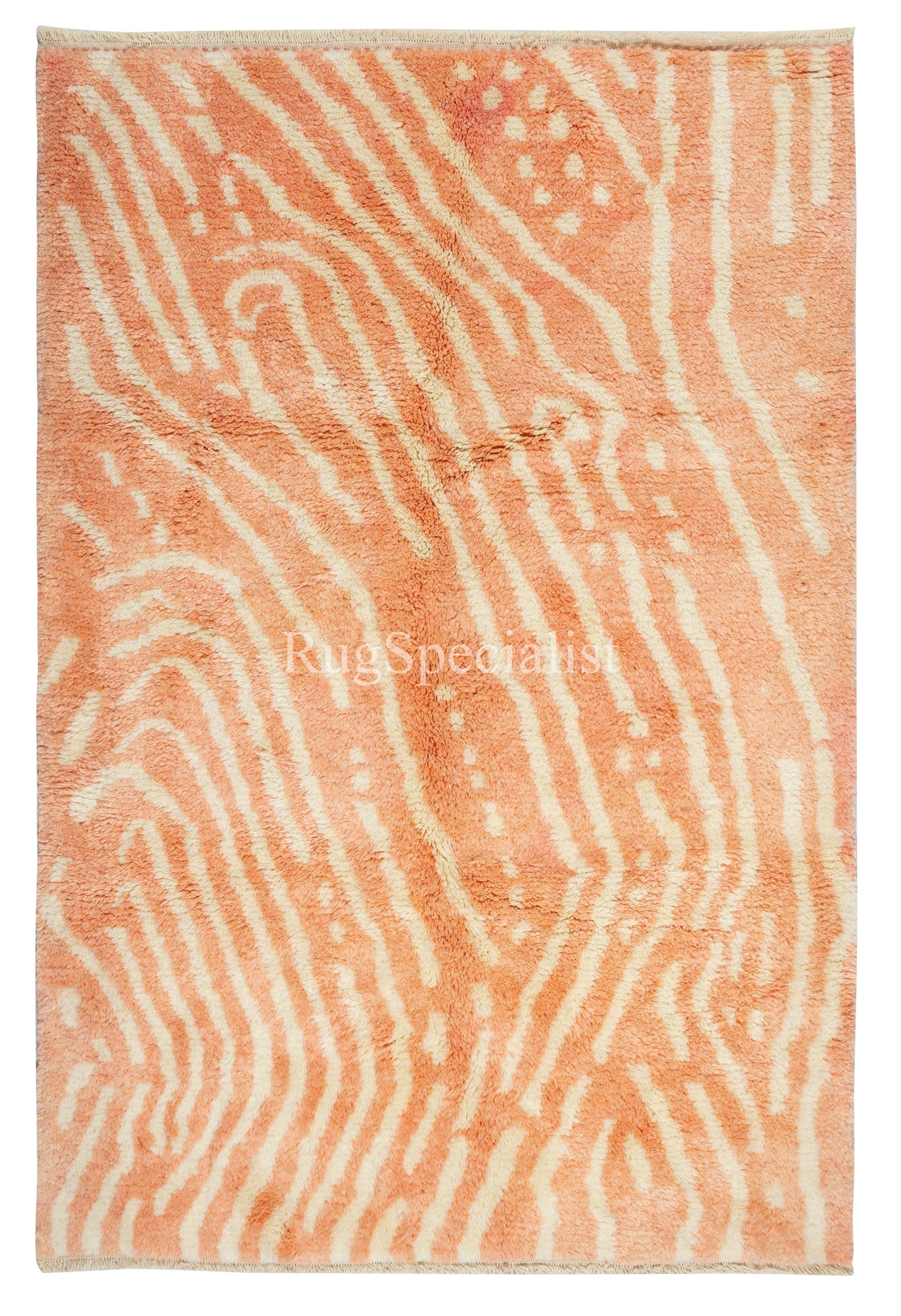 6x9ft Moderner marokkanischer Berber-Teppich im Beni Ourain-Design Tulu. Benutzerdefinierte Optionen sind verfügbar. im Angebot