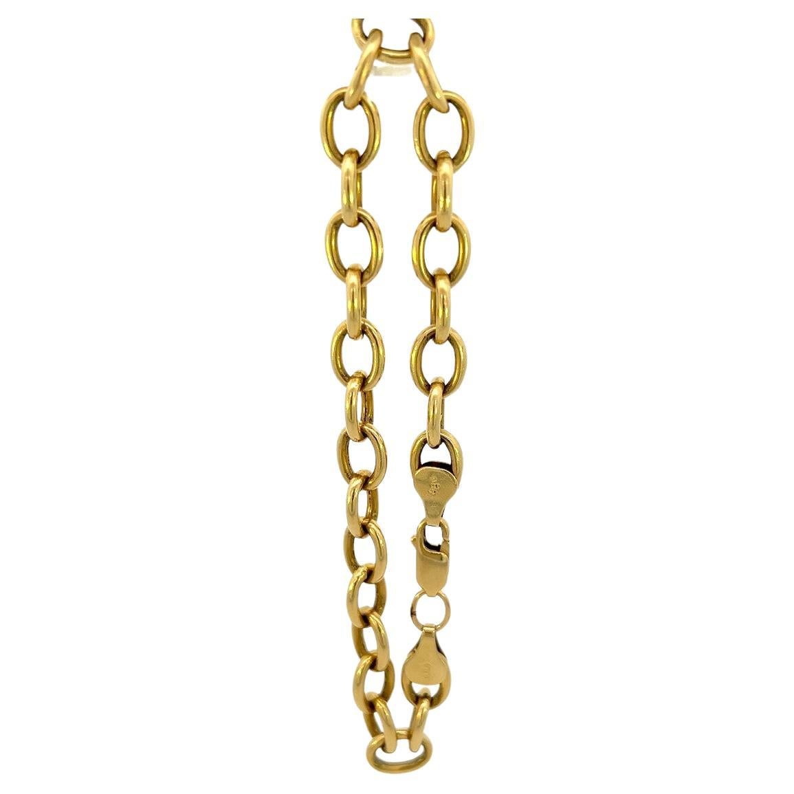 7" 14K YELLOW Gold Link Bracelet 6.96g