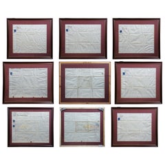 '7'19th Century British Real Estate Land Indentures Lease Documents 1867 Framed