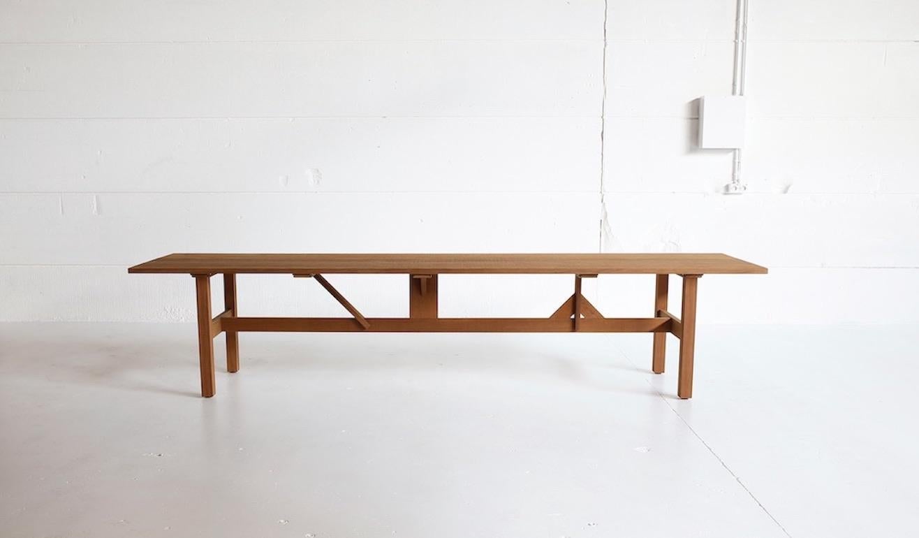 Belge Table de salle à manger en bois massif pour l'extérieur 7'-2