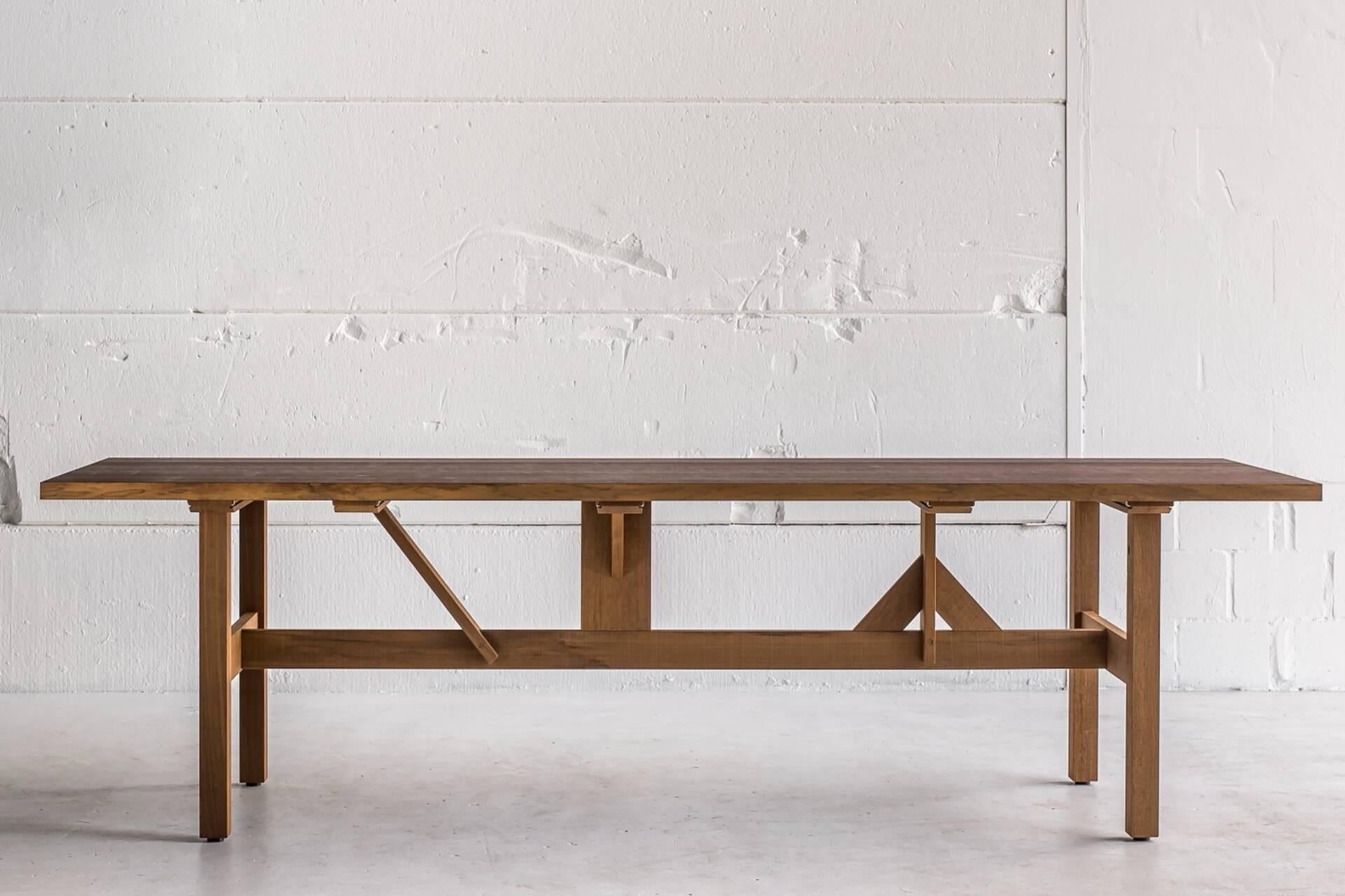 Bois Table de salle à manger en bois massif pour l'extérieur 7'-2
