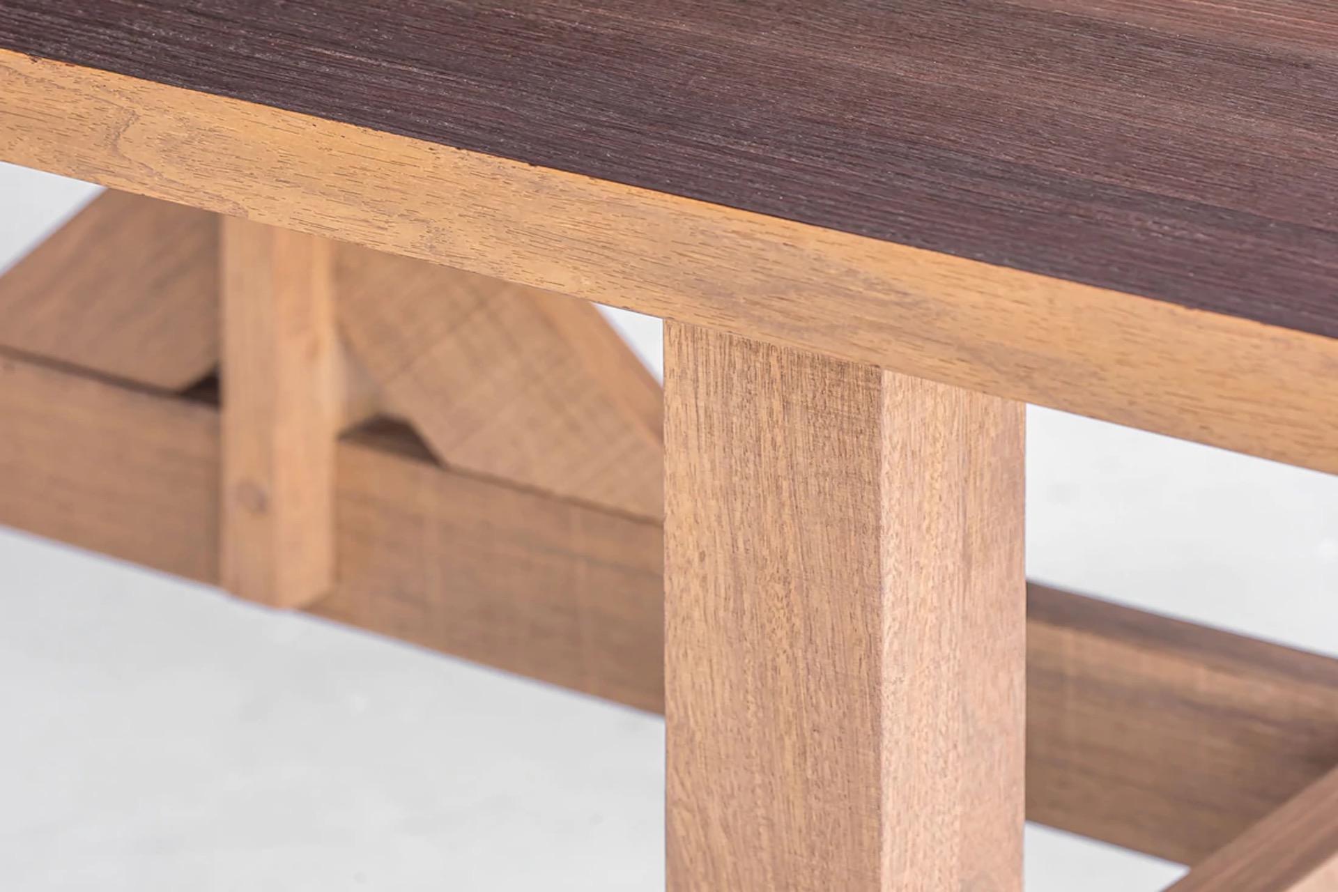 Table de salle à manger en bois massif pour l'extérieur 7'-2