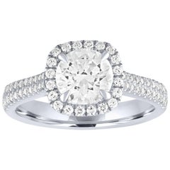 7/8 Carat TW Halo Engagement Ring