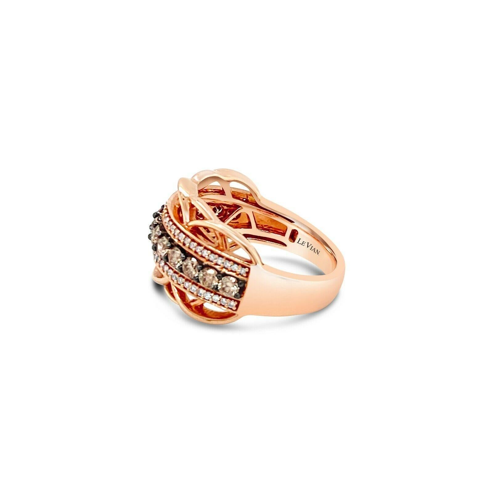 7/8 cts White Diamond Ring in 14K Rose Gold by Le Vian