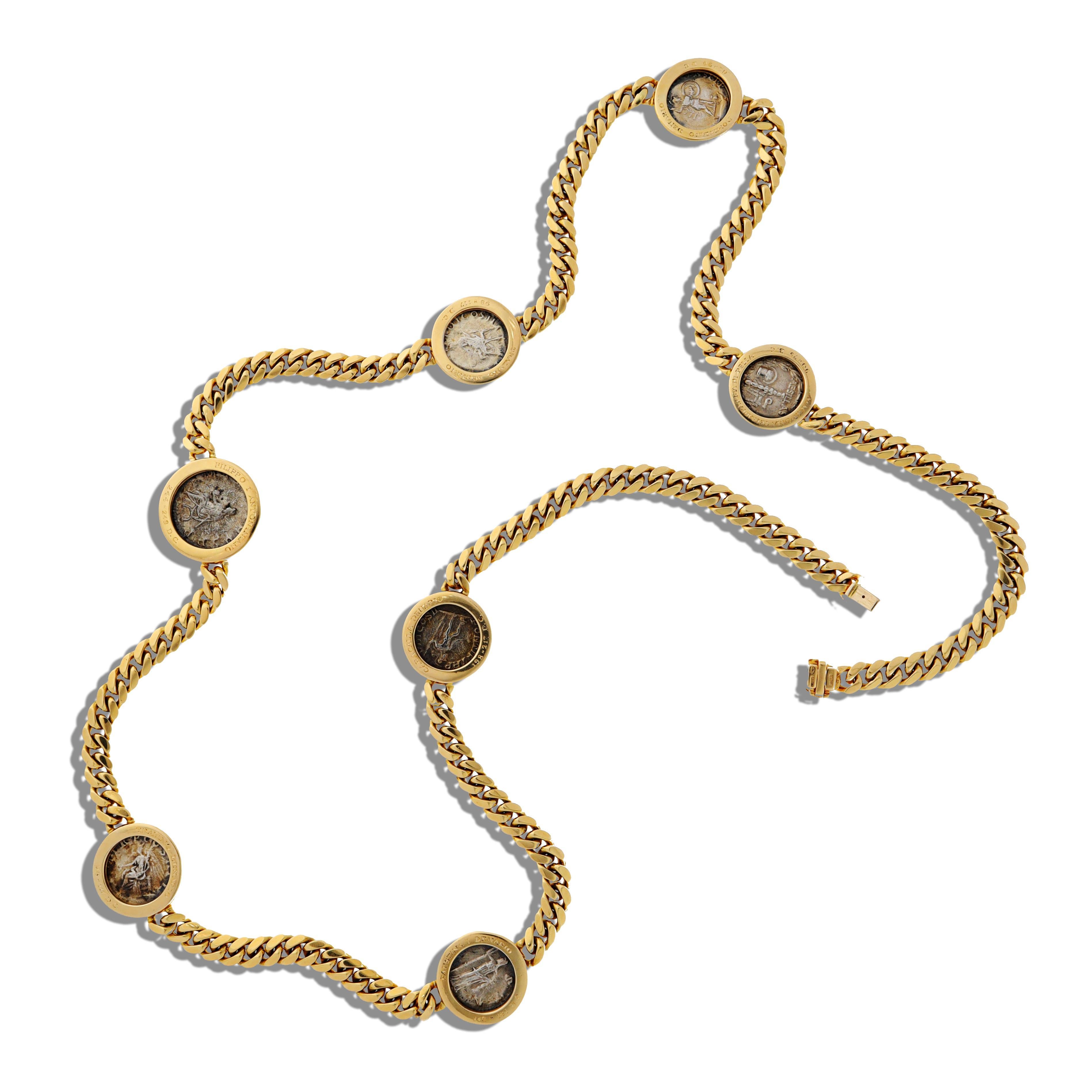 Collier Monete de 7 pièces anciennes en vente 5