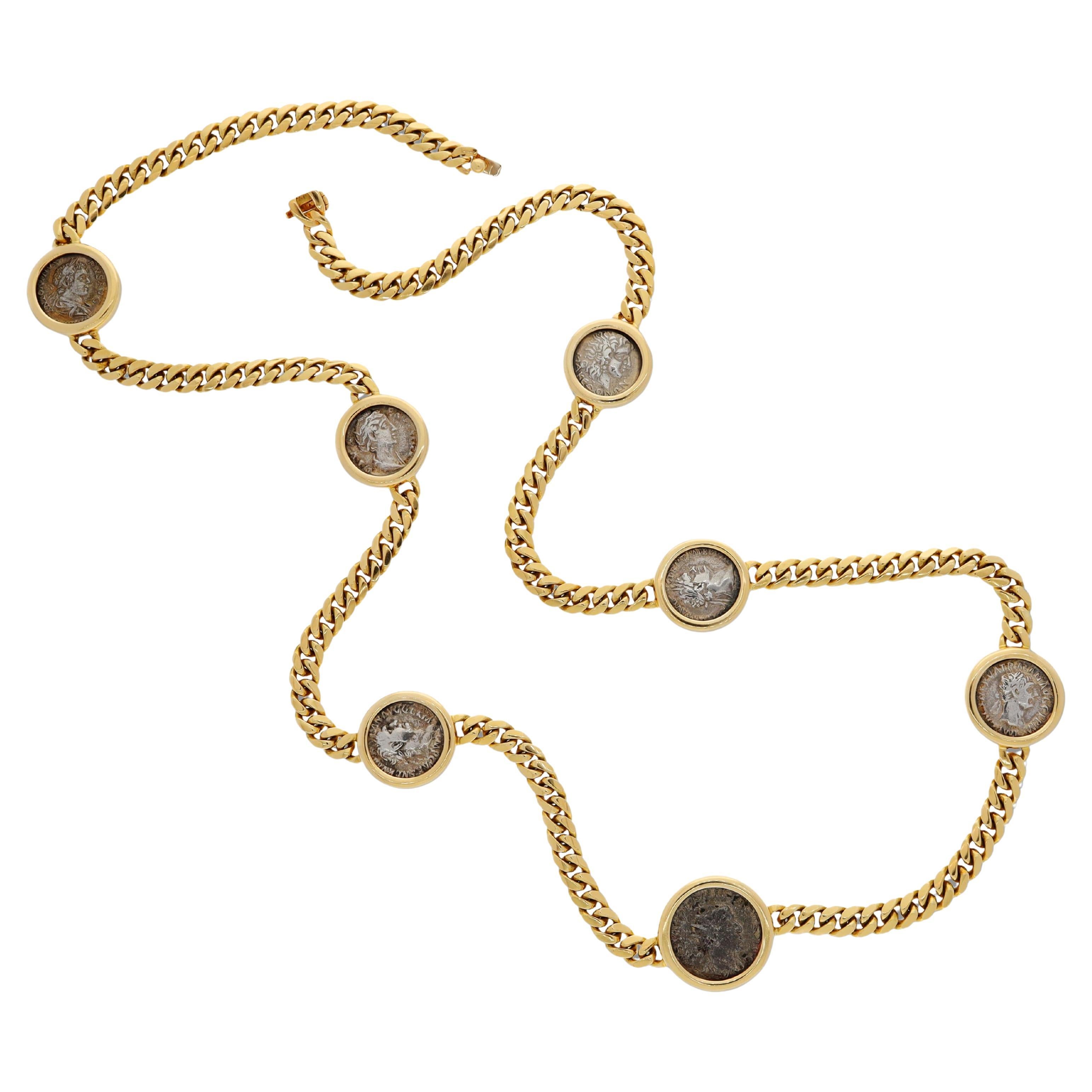 7 Ancient Coin Monete Necklace