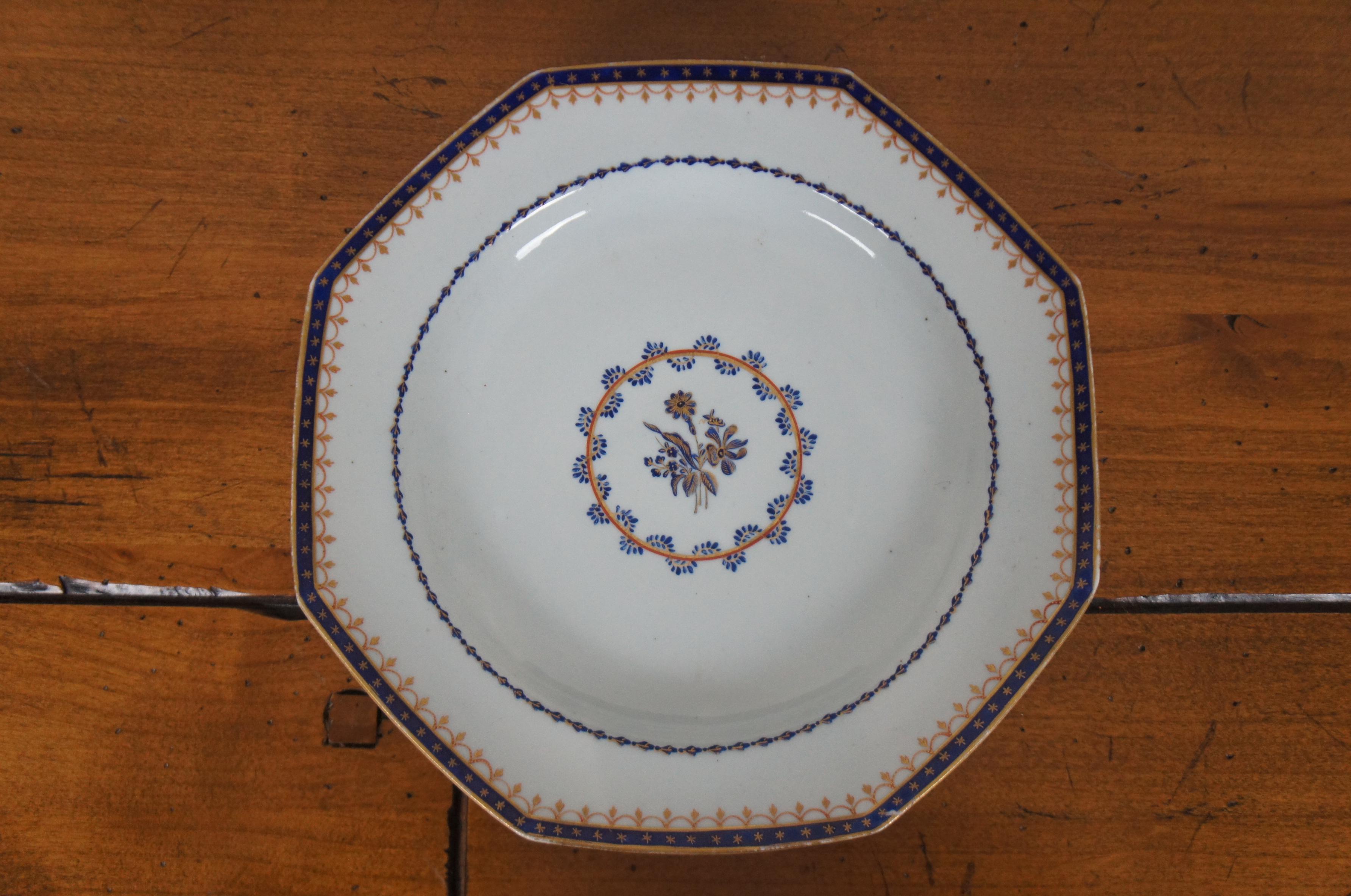 7 Antique 18th Century Chinese Export Qianlong Armorial Federal Porcelain China For Sale 4