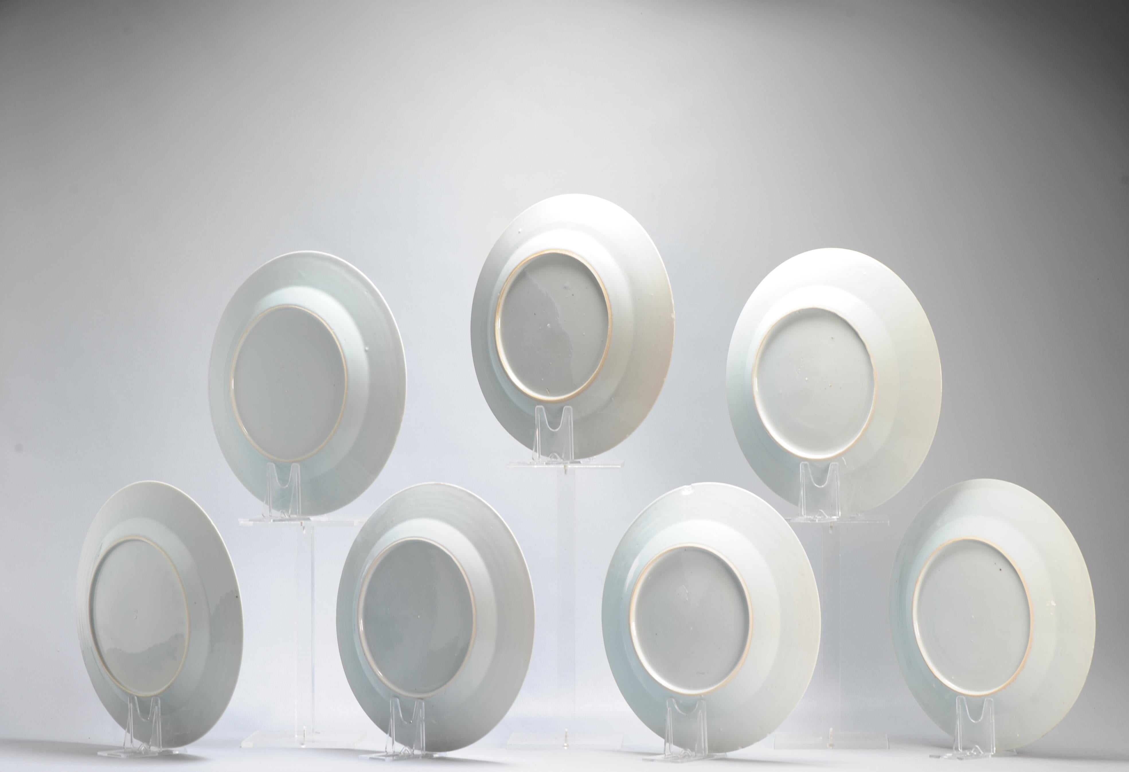 #7 Antikes chinesisches Porzellan 18C Kangxi/Yongzheng Blau-Weiß-Set Essteller aus Porzellan im Angebot 4