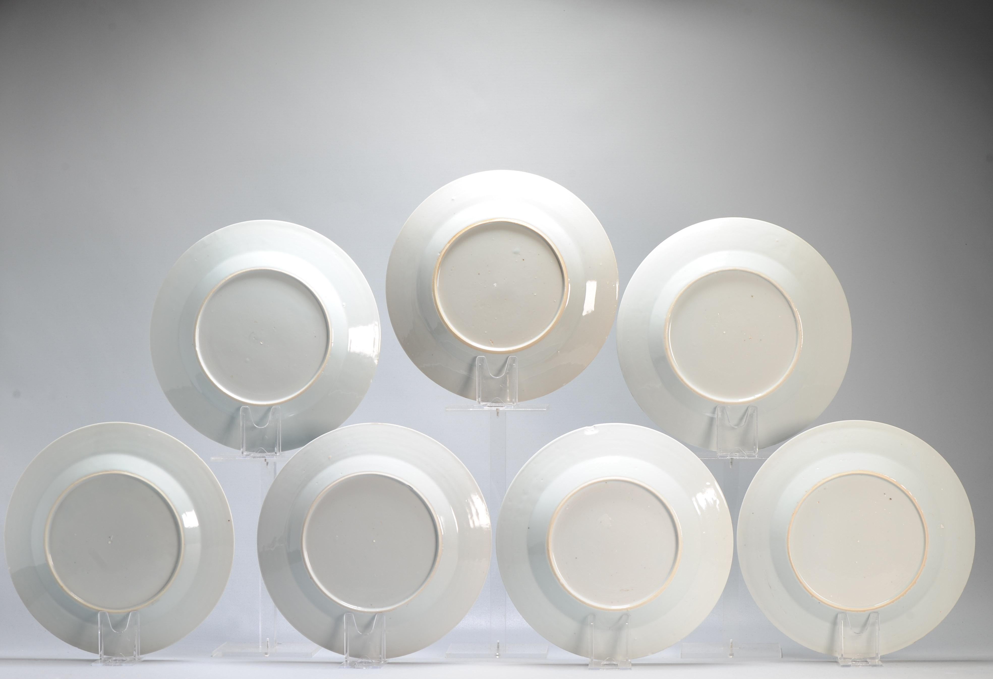 #7 Antikes chinesisches Porzellan 18C Kangxi/Yongzheng Blau-Weiß-Set Essteller aus Porzellan im Angebot 6