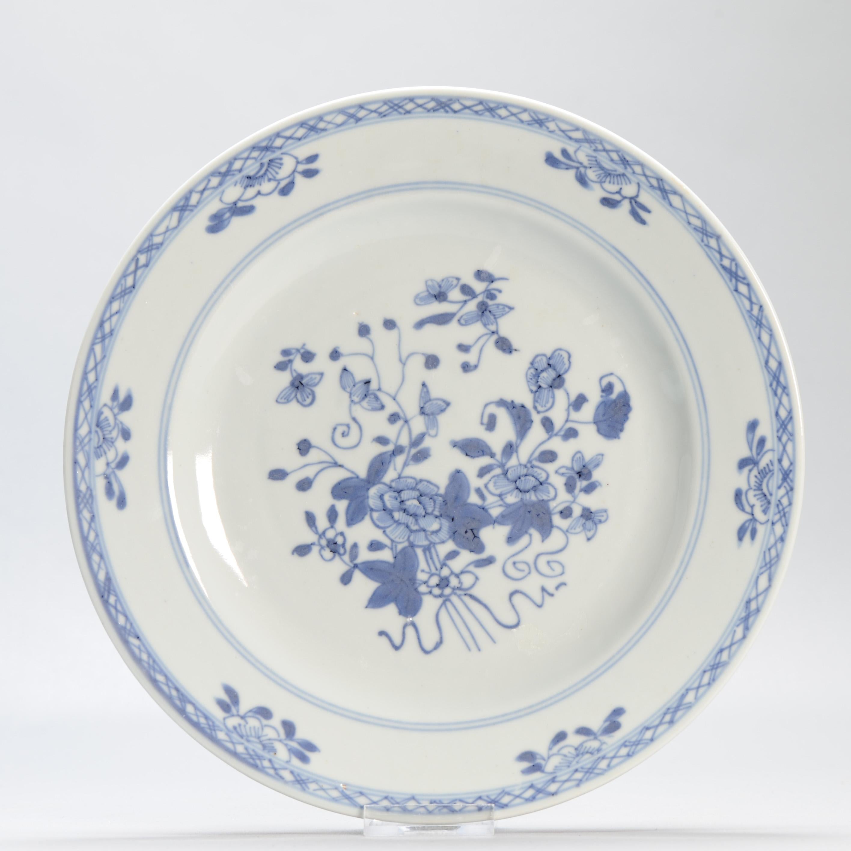 #7 Antikes chinesisches Porzellan 18C Kangxi/Yongzheng Blau-Weiß-Set Essteller aus Porzellan im Angebot 8