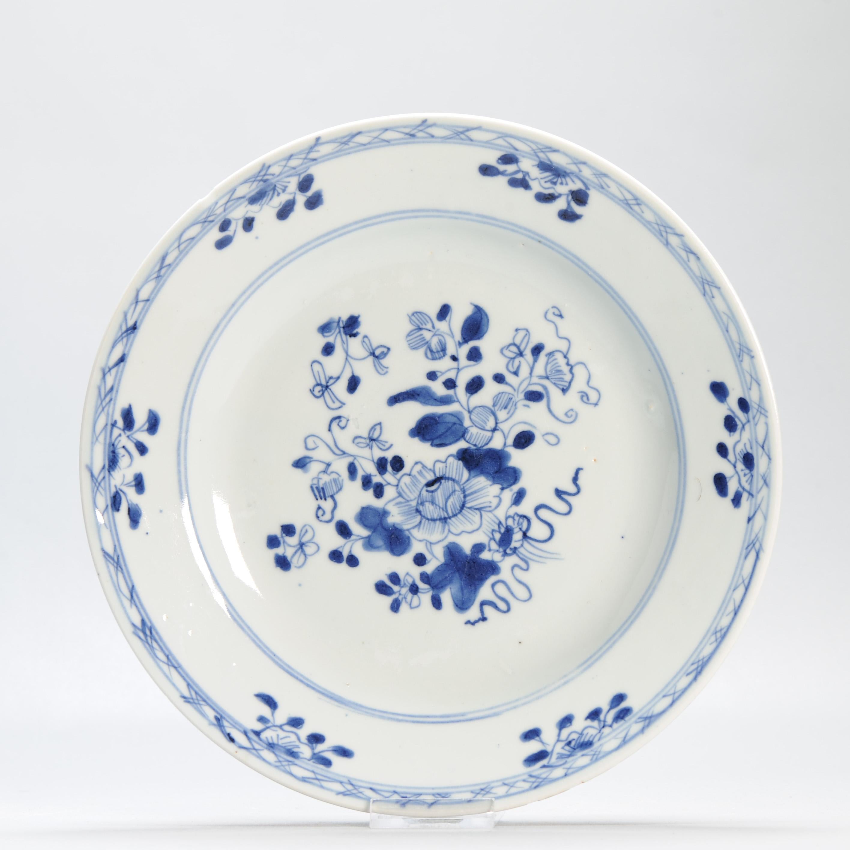 #7 Antikes chinesisches Porzellan 18C Kangxi/Yongzheng Blau-Weiß-Set Essteller aus Porzellan im Angebot 9