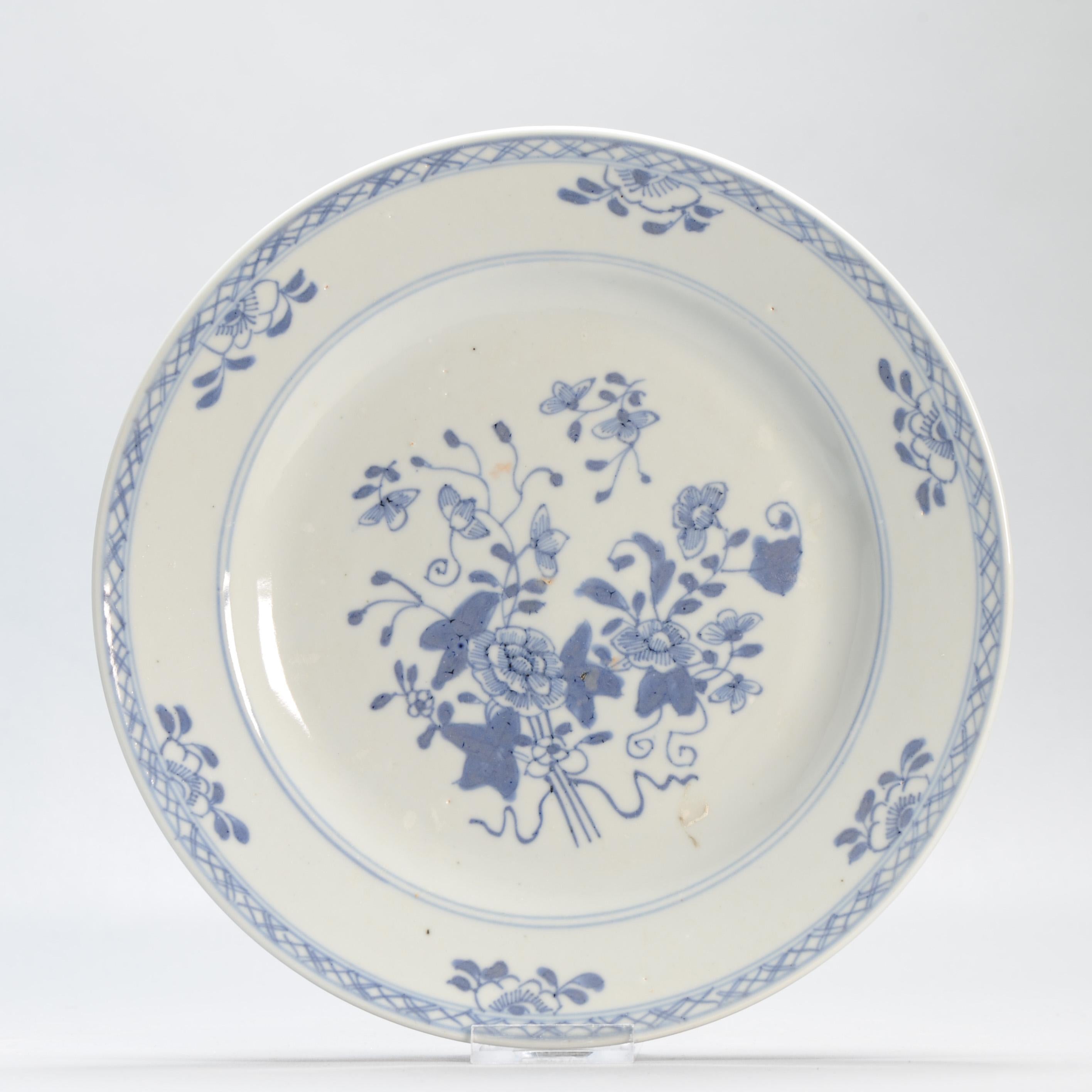 #7 Antikes chinesisches Porzellan 18C Kangxi/Yongzheng Blau-Weiß-Set Essteller aus Porzellan im Angebot 10