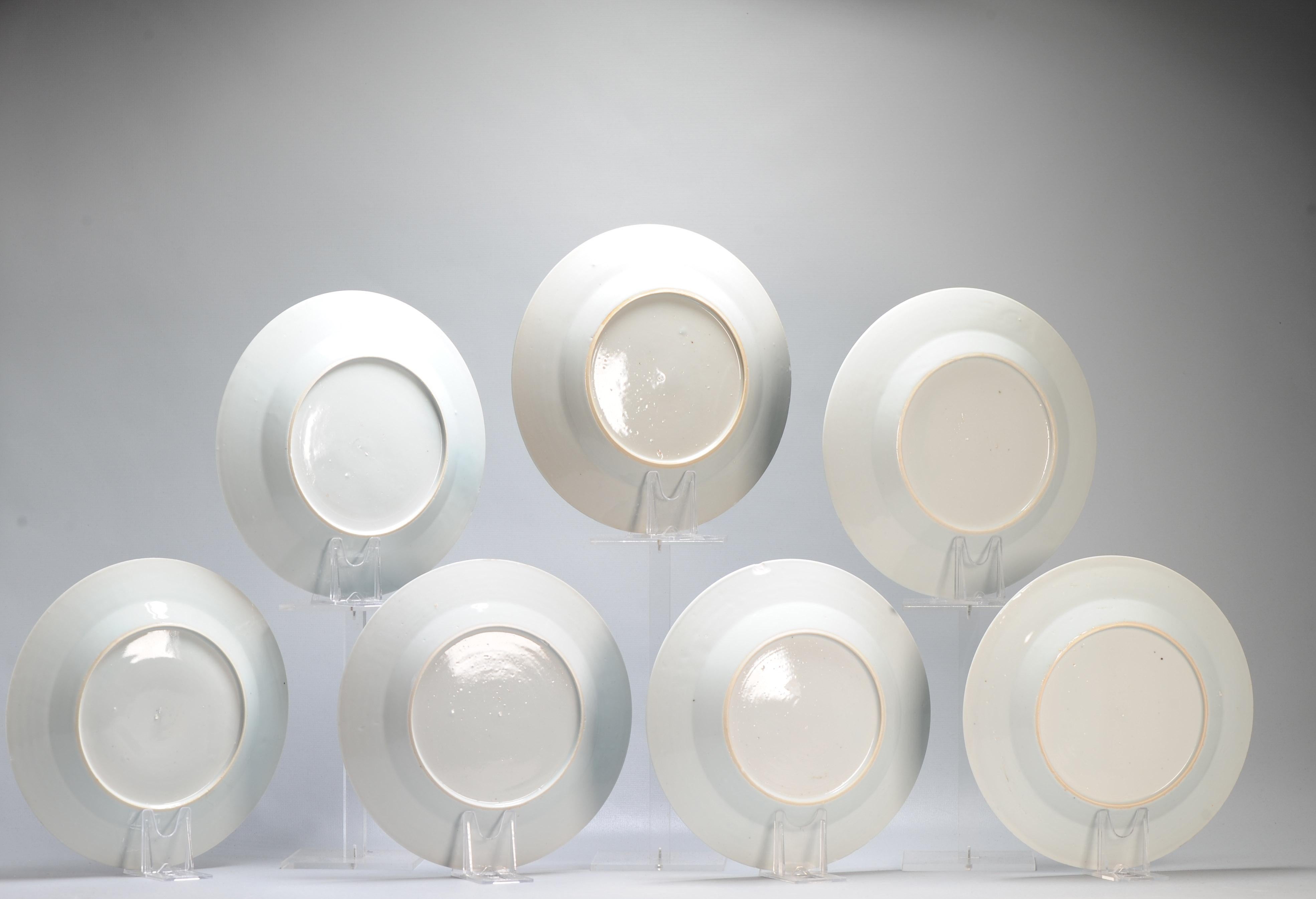 #7 Antikes chinesisches Porzellan 18C Kangxi/Yongzheng Blau-Weiß-Set Essteller aus Porzellan im Angebot 3