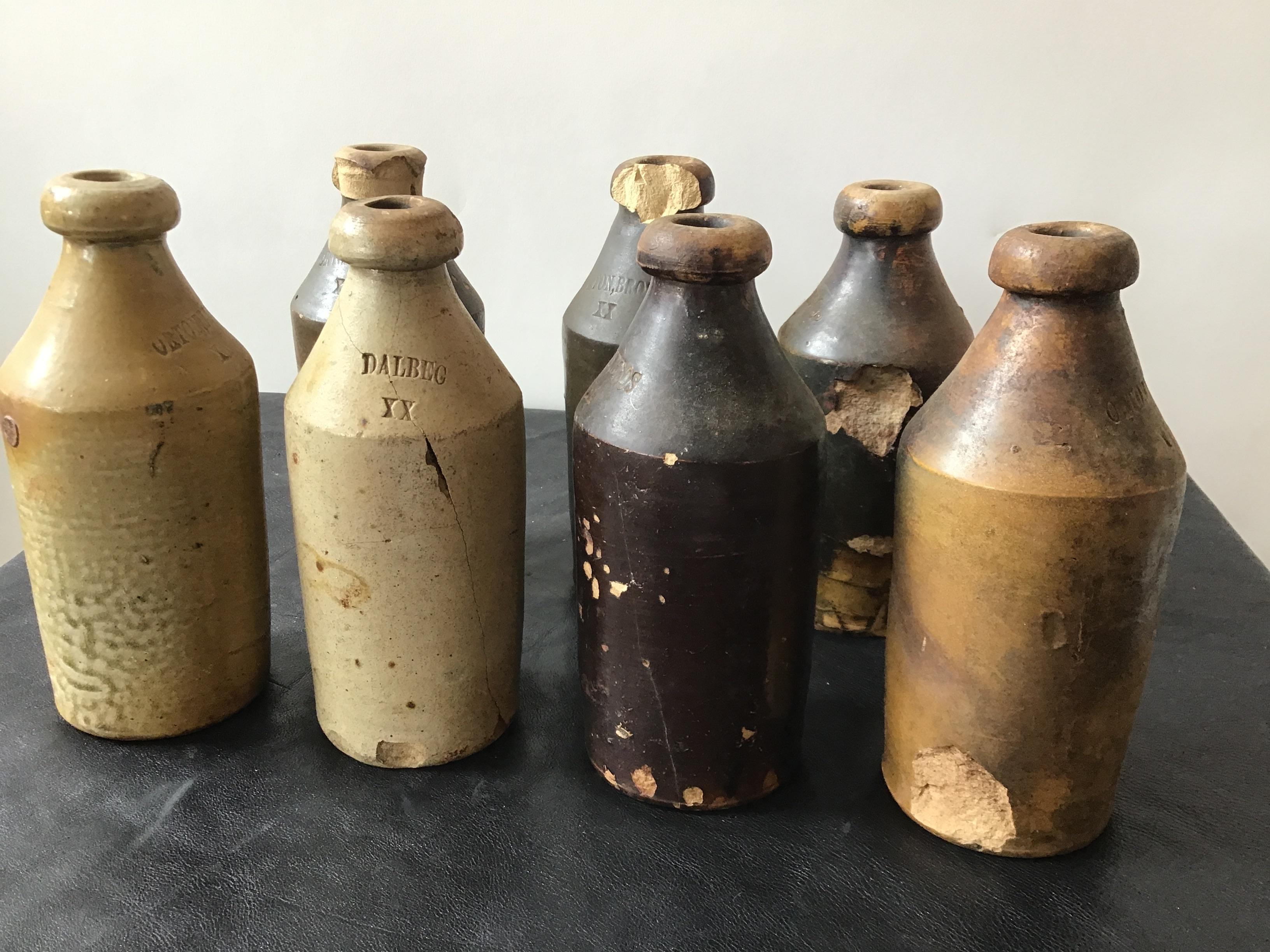 antique stoneware bottles