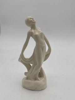 Austrian Ceramic Nude Art Deco Flapper Statue