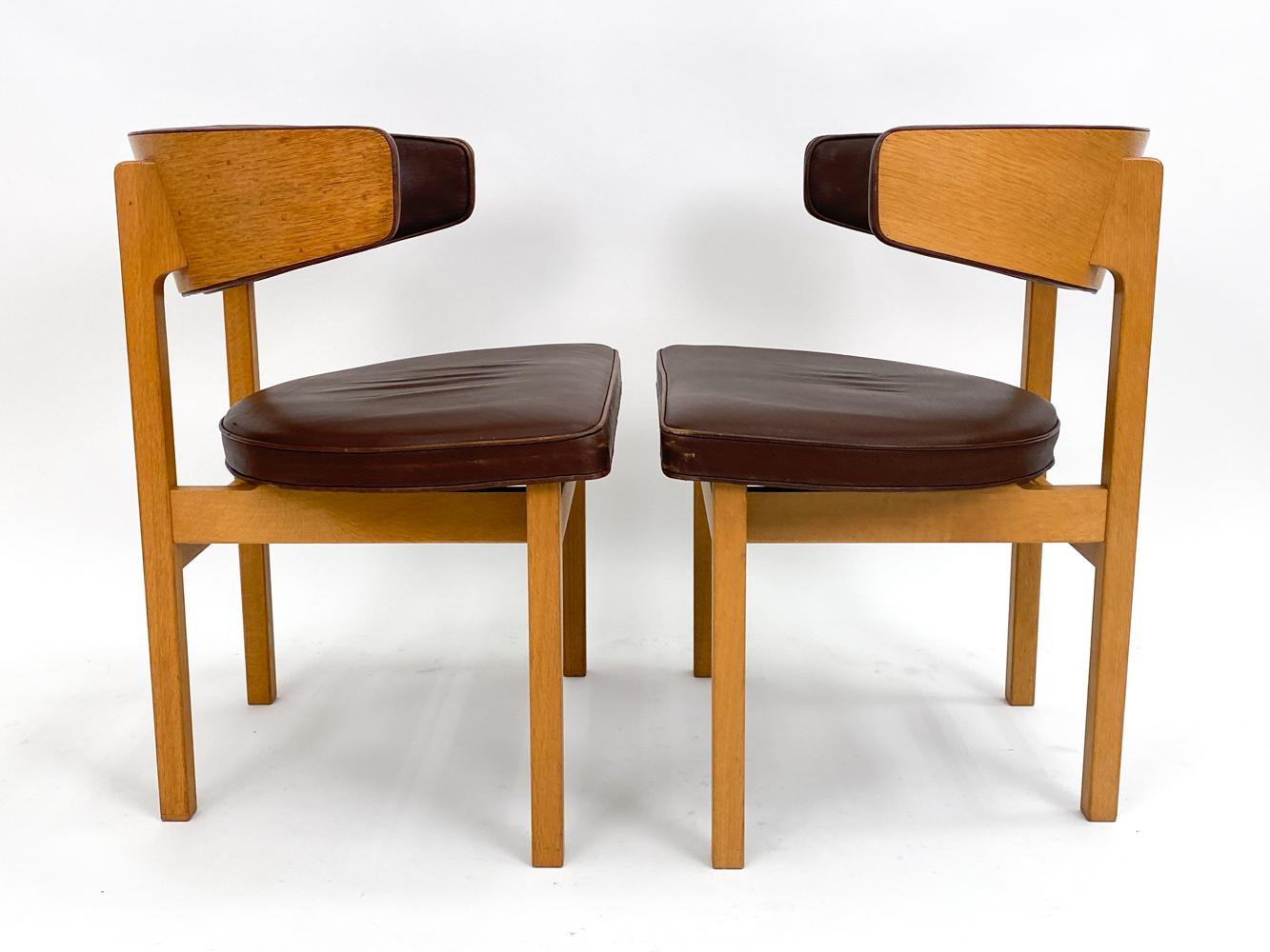 (7) Børge Mogensen 'Model 3245' Chairs for Fredericia Stolefabrik, Denmark For Sale 6