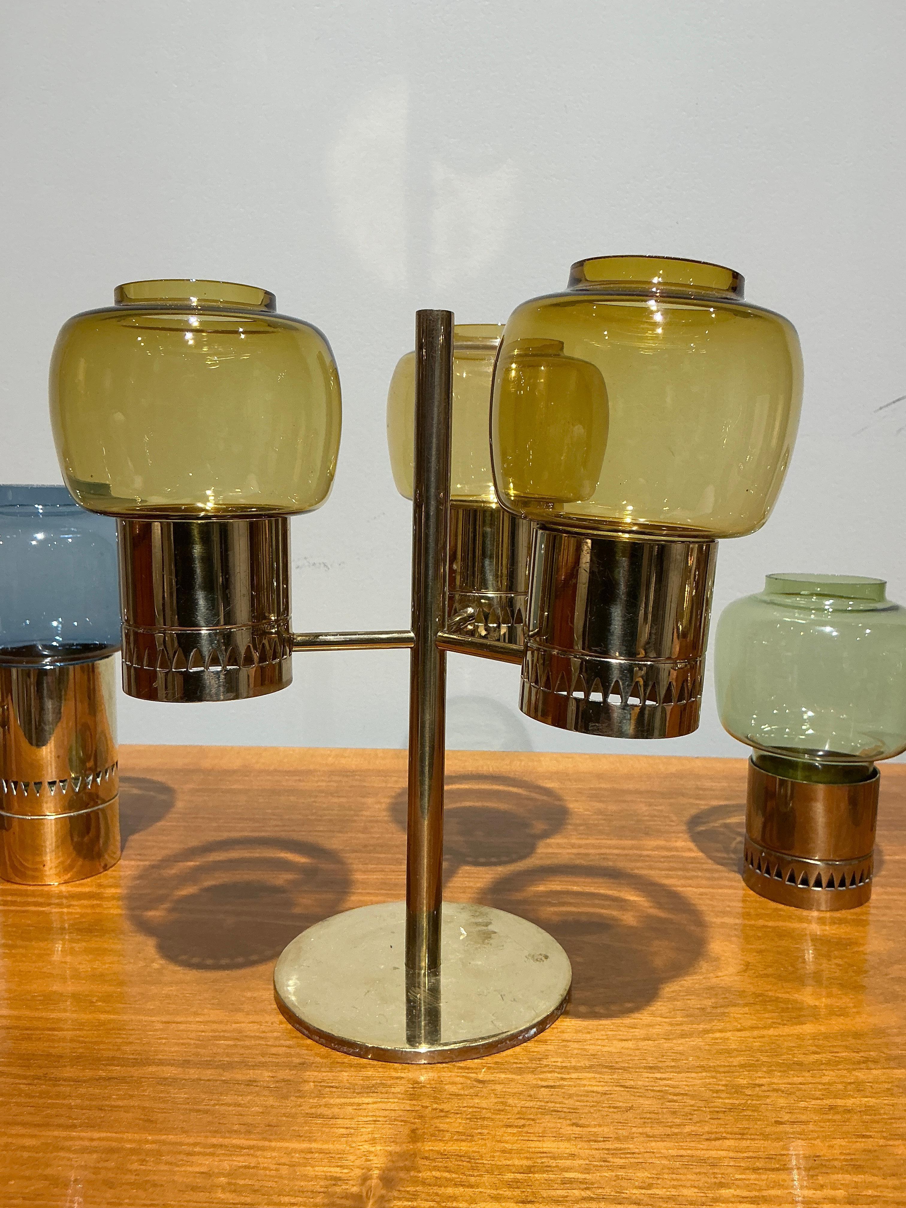 Fine XX secolo 7 candelabri Hans-Agne Jakobsson Svezia 1970 in vendita