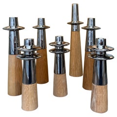 7 candlesticks Rebecca Uth for Georg Jensen Denmark circa 2000