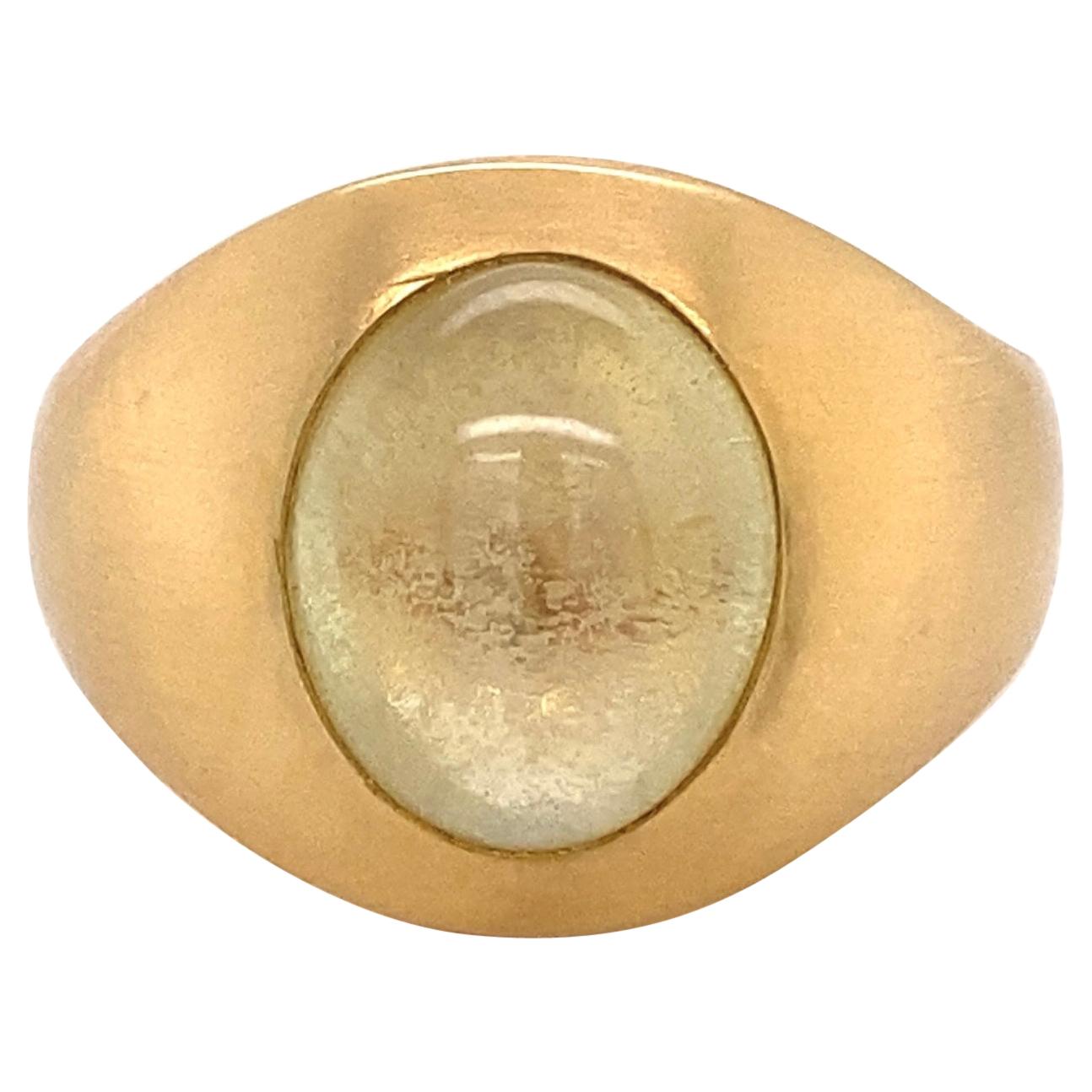 Men's Gold Nugget Ring Vintage Rams Head Aries Sz 10 Estate Fine