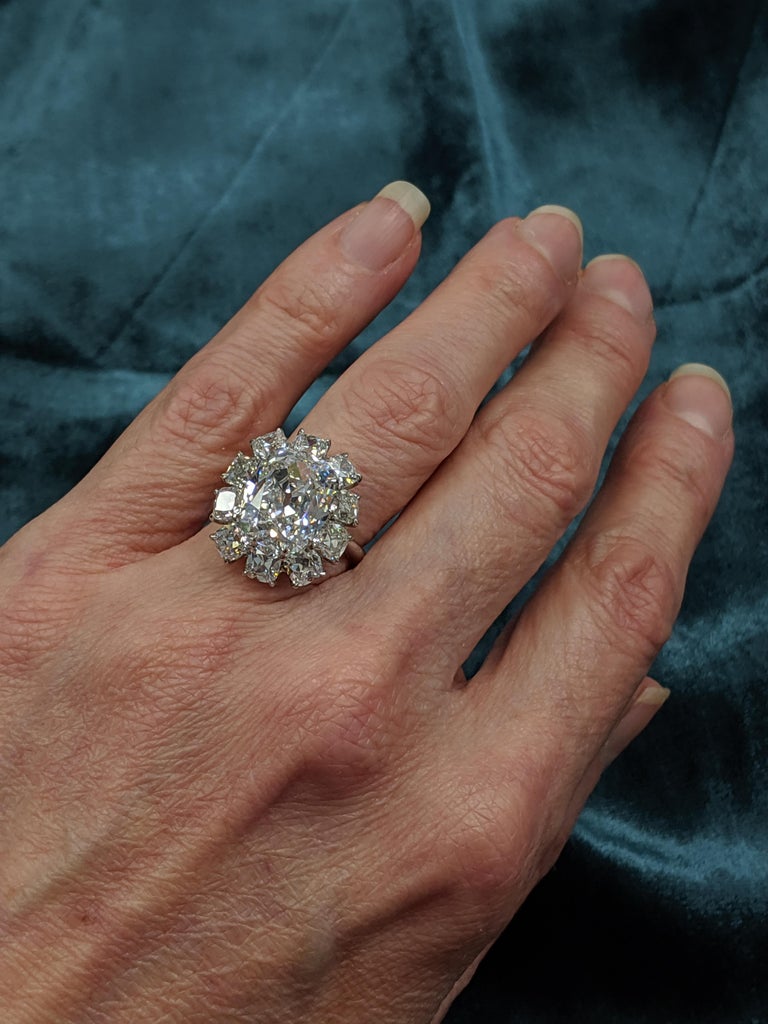 7 Carat Cushion Cut D Vs1 Diamond Ring In Platinum Gia For Sale At 1stdibs