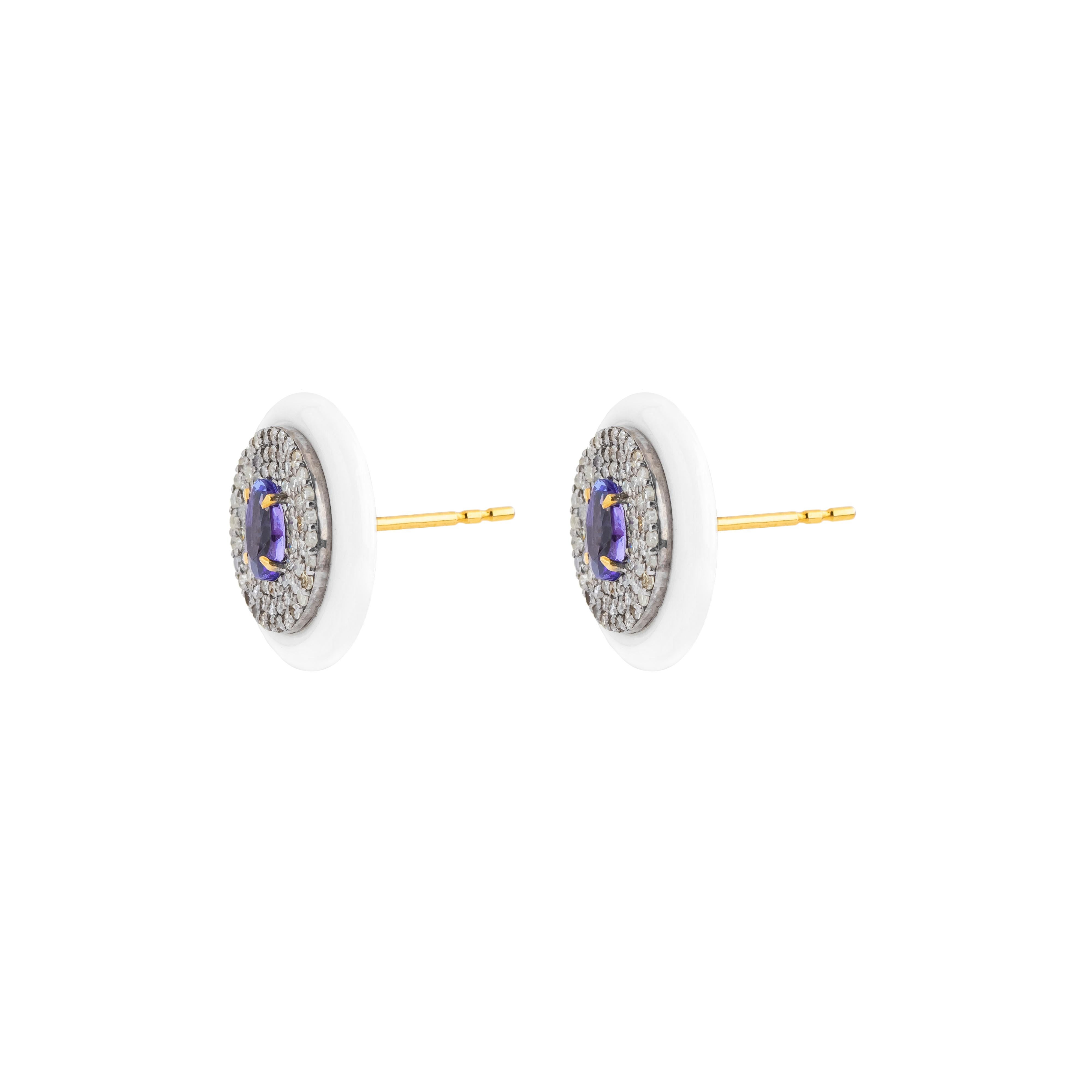 Experience the artistry of fine jewelry with our 7 Carat Diamond, Opal, and Tanzanite Stud Earrings. Each pair is uniquely crafted and meticulously curated, offering a harmonious blend of luxury and creativity that is perfect for any discerning