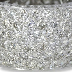 7 Carat Diamond Pave Wide Dome Ring in Platinum