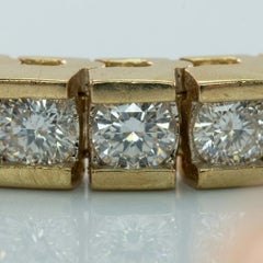 Bracciale tennis con diamanti da 7 carati in oro giallo 14k
