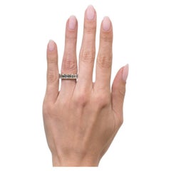 7 Carat Emerald Band 18K White Gold Heirloom-Worthy Glow Eternity Diamond Ring