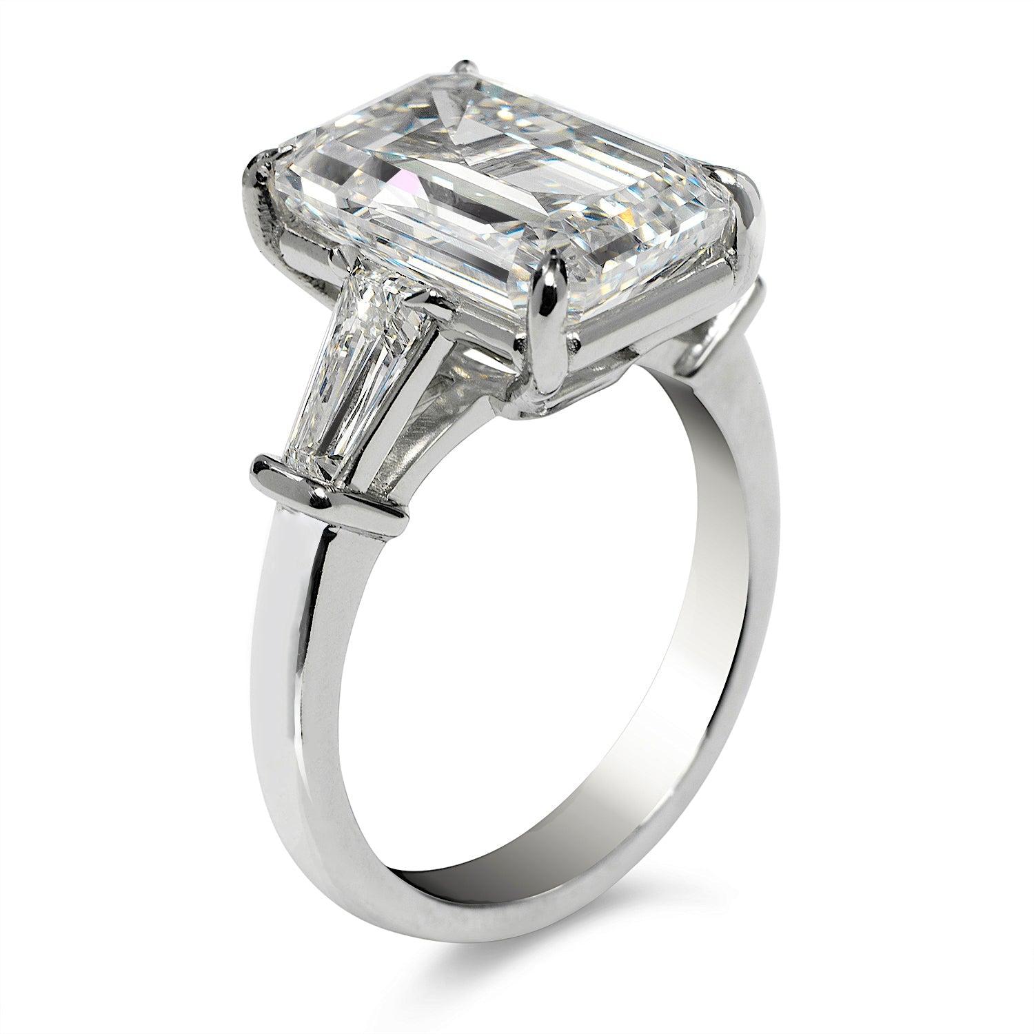 7 carat emerald cut diamond ring