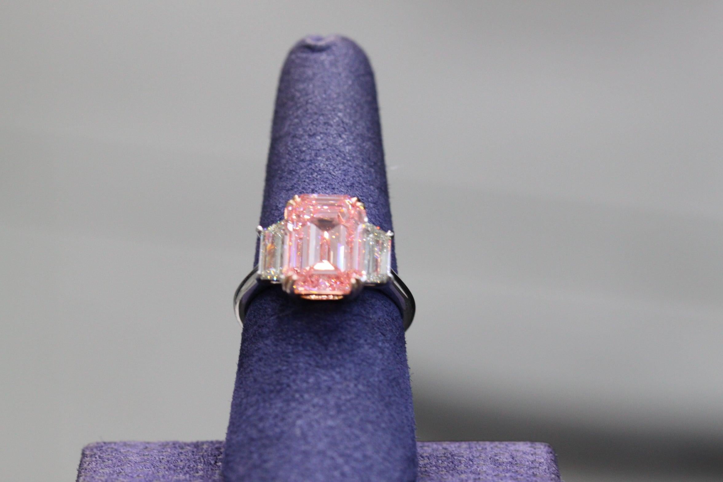7 Carat Emerald Cut Diamond Engagement Ring GIA Certified FVP VVS1 In New Condition For Sale In New York, NY