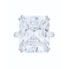 7 Carat Emerald-cut Statement VS 14K White Gold Refined Grandeur Diamond Ring