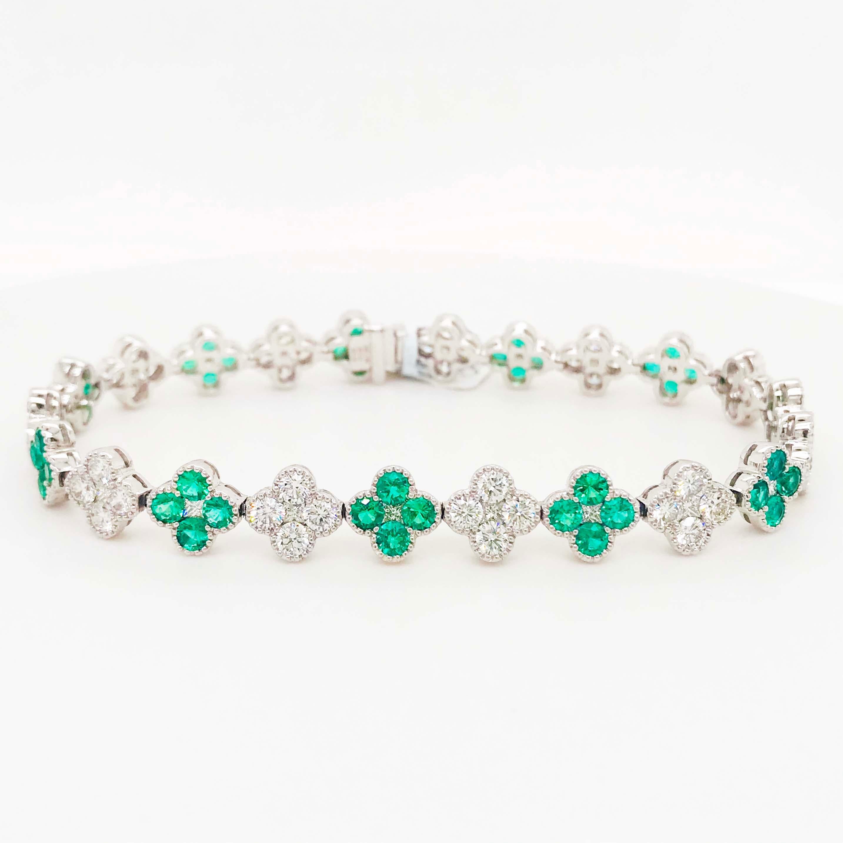 lab created emerald tennis bracelet