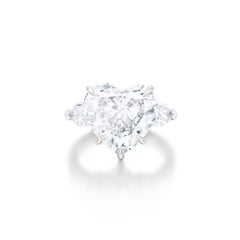 7 Carat Heart Shape Statement Brilliant White / G color VS Diamond Ring