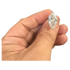 Antique 7 carat marquise diamond 