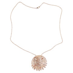 7 Carat SI/H Natural Baguette Diamond Designer Pendant 18K Rose Gold Jewelry