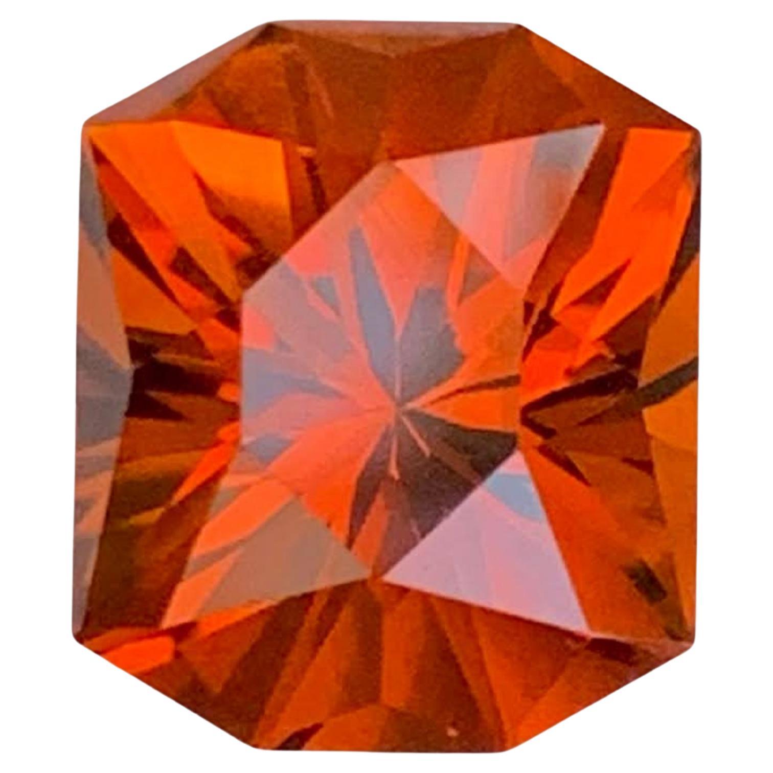 7 Carat Natural Loose Marvelous Madeira Citrine Modified Cut Brazilian Gemstone