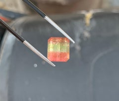 7 Carat Natural Watermelon Tourmaline Emerald Cut for Jewellery from Afghanistan