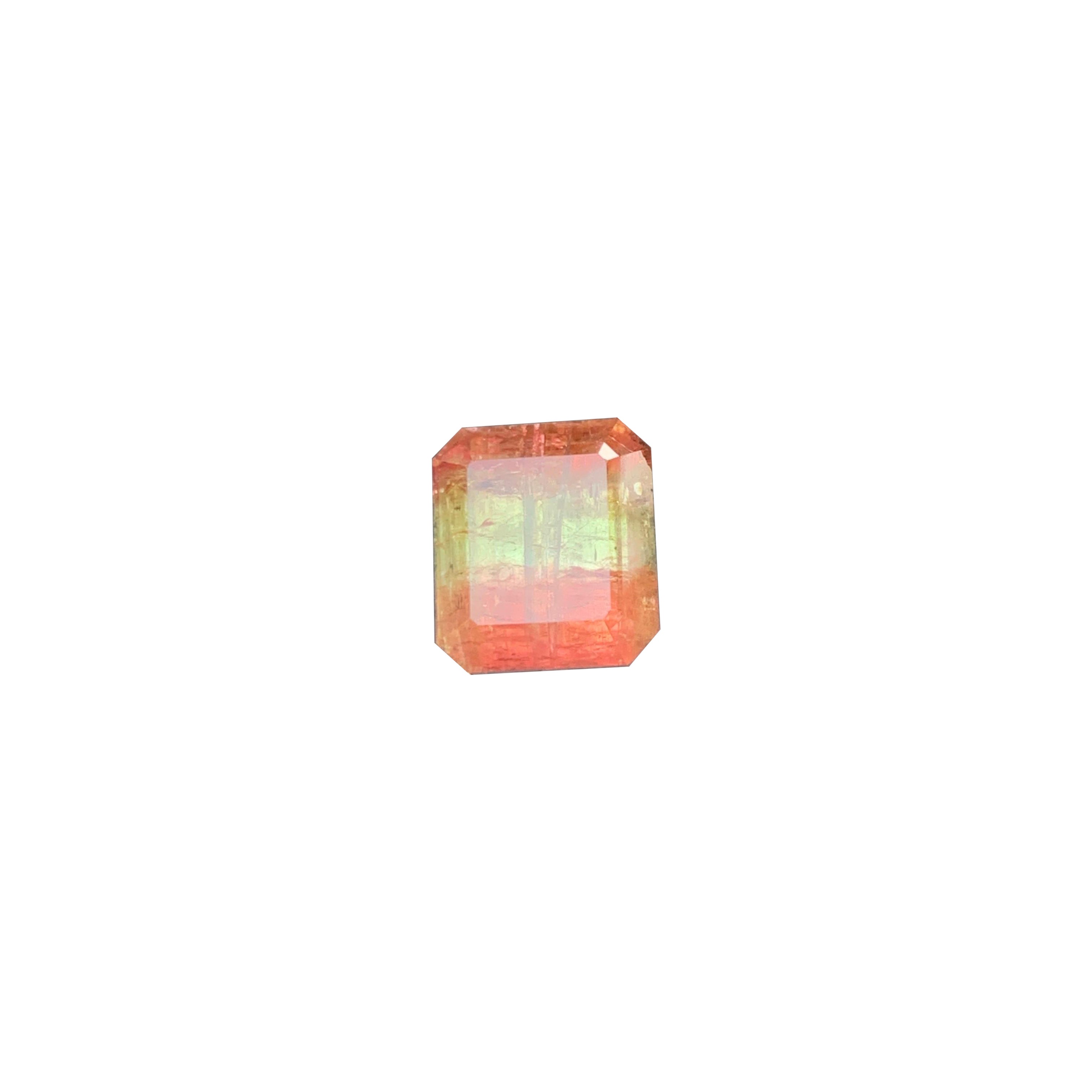 Tourmaline melon d'eau naturelle de 7 carats, taille émeraude pour bijoux, originaire d'Afghanistan en vente