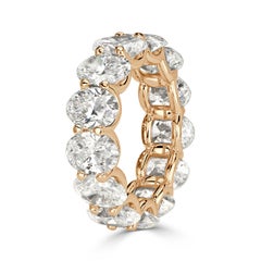 7 Carat Oval Band Brilliant White 18K Rose Gold Refined Grandeur High Jewellery