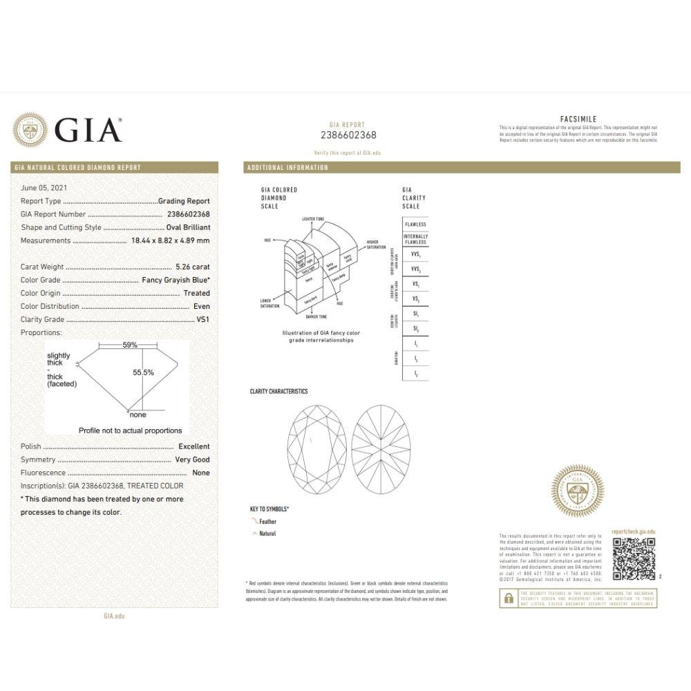 7 Karat Ovalschliff Diamant-Verlobungsring GIA zertifiziert FGB VS1 Damen im Angebot