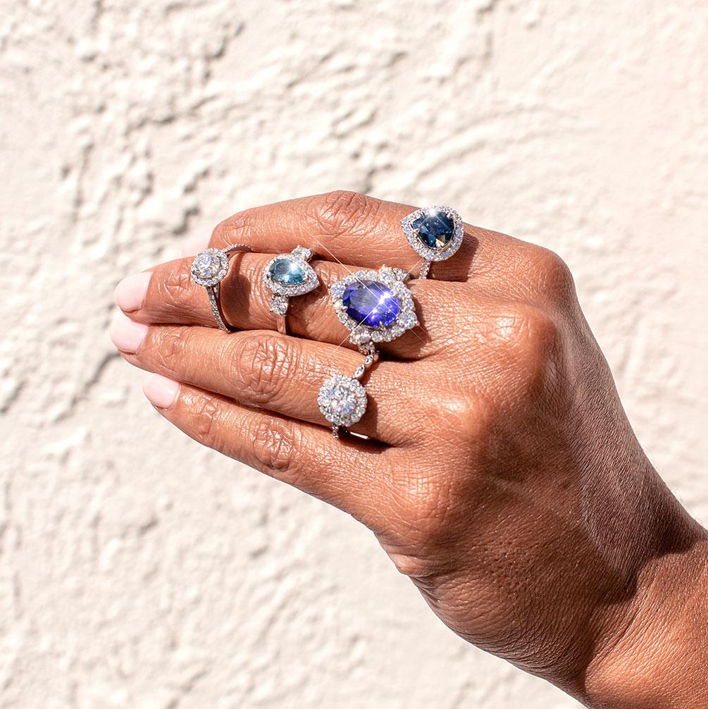 7 Carat Oval Flawless Tanzanite and 1.80 Carat Diamond Platinum Cocktail Ring 4