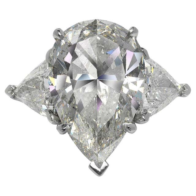 Roman Malakov GIA Certified Pear Shape Diamond Three-Stone Engagement ...