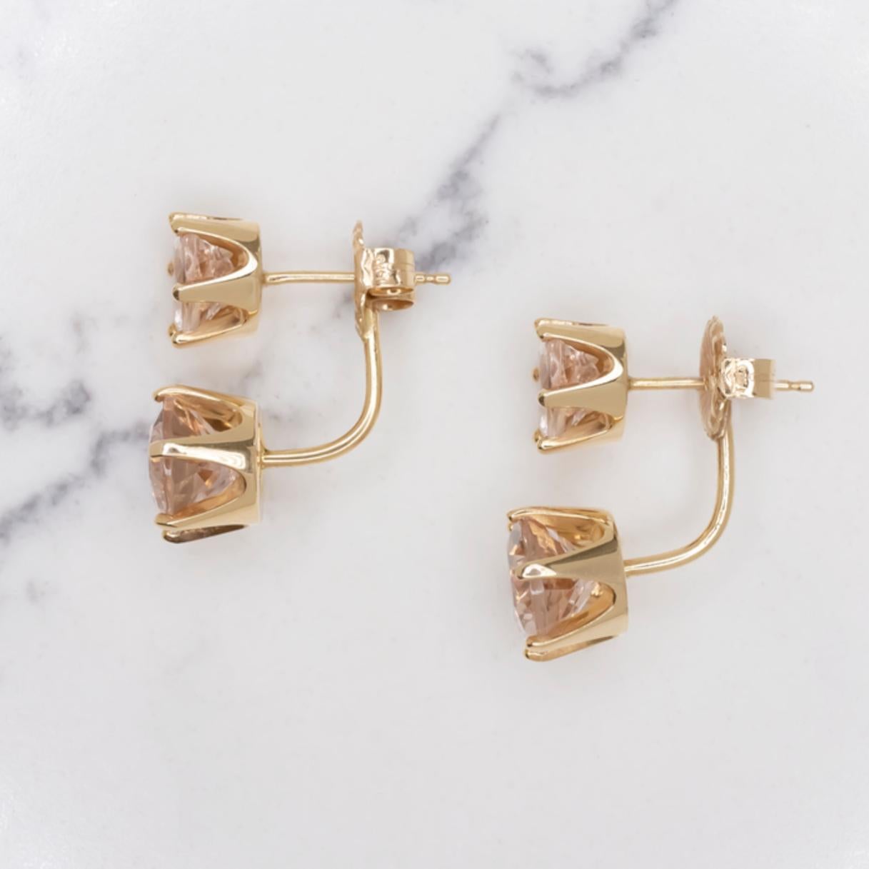 pink morganite earrings