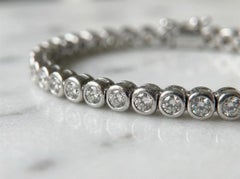 7 Carat Platinum Diamond Bracelet