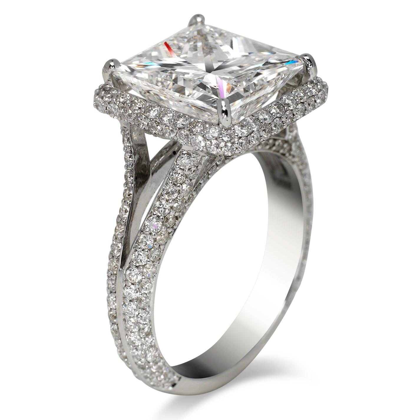 7 carat diamond ring princess cut