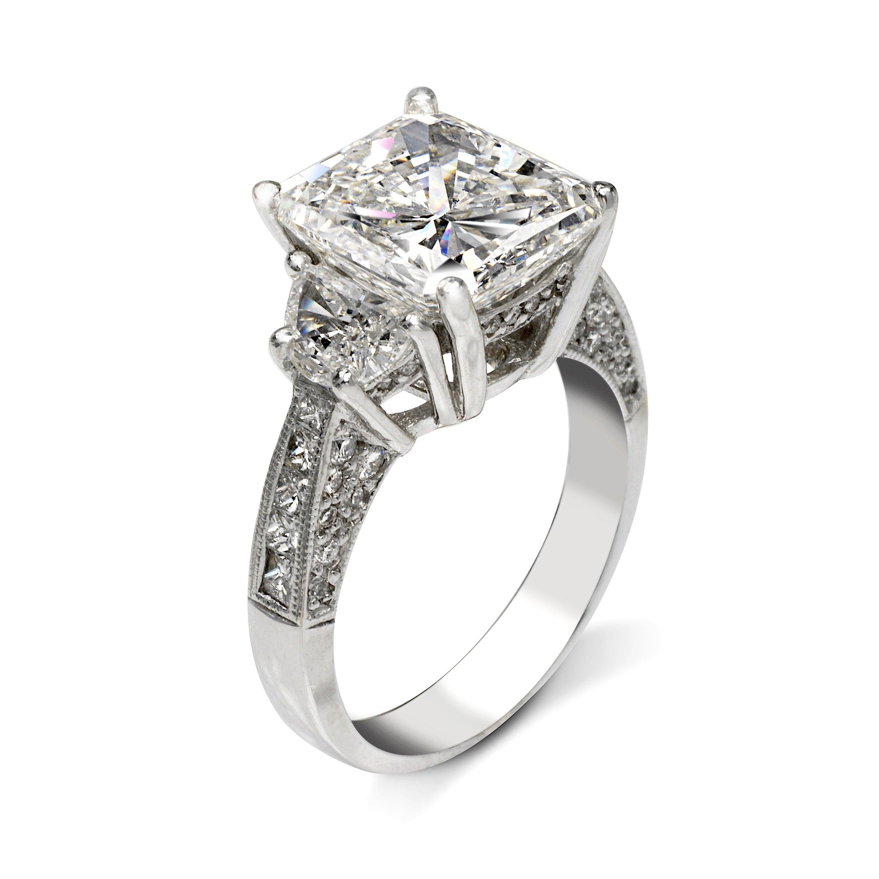 7ct radiant cut diamond ring