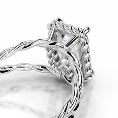 7 Carat Radiant Statement Brilliant White VS 14K  Refined Grandeur Diamond Ring