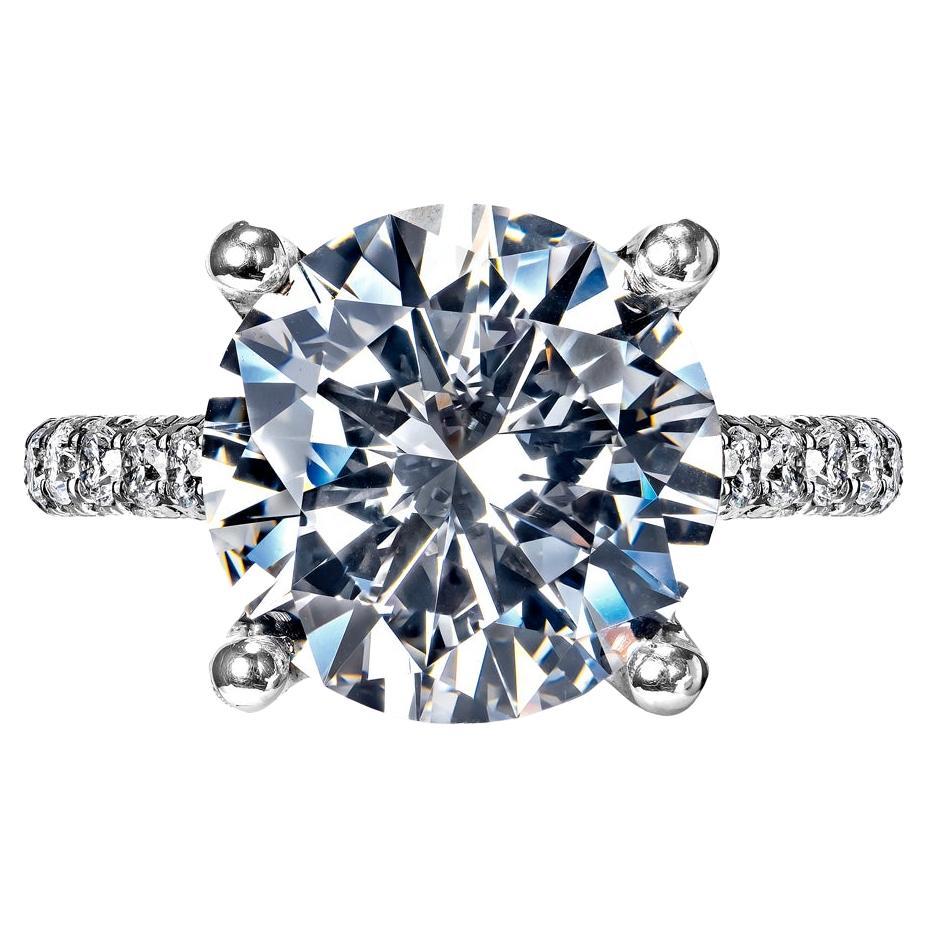 GIA Certified 1.08 Carat F VVS1 Diamond TwoTone Gold Engagement Ring