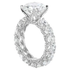 7 Carat Round Brilliant Statement Brilliant White / D color VVS 14K White Gold